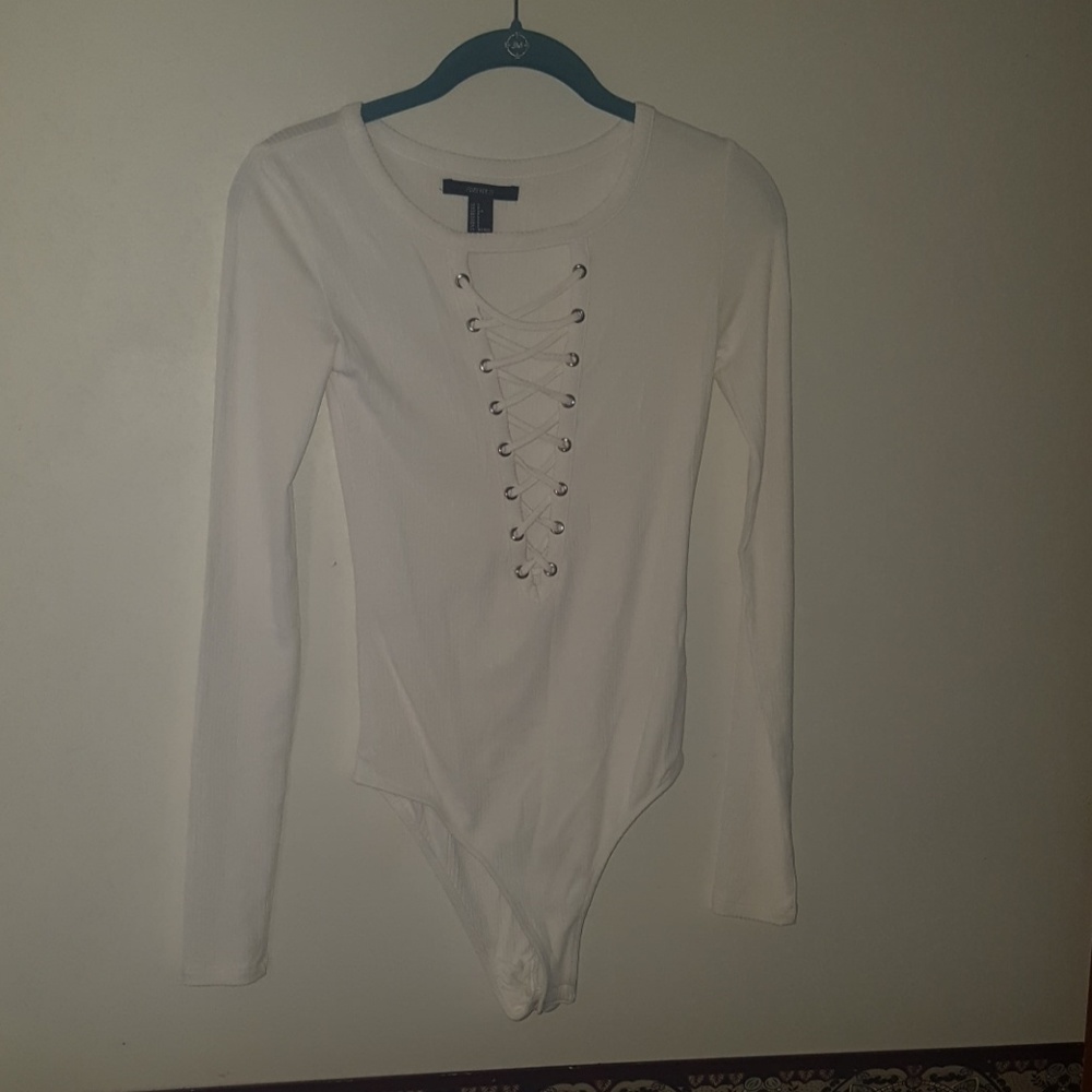 Laced-up bodysuit